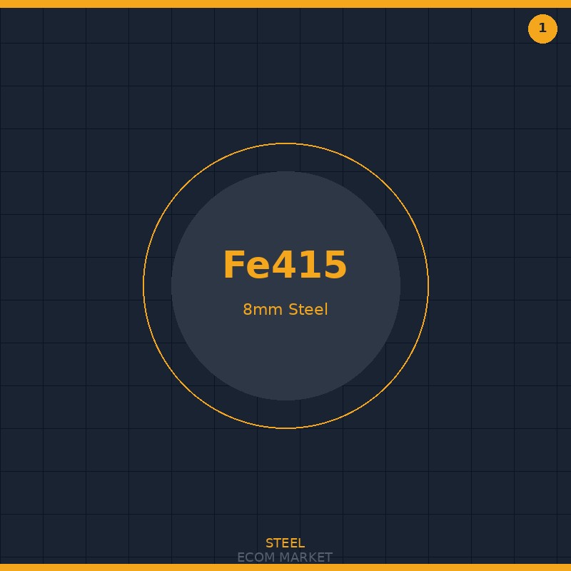Fe415 TMT Steel Bar 8mm