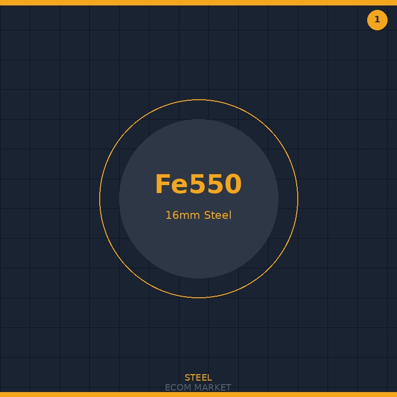 Fe550 TMT Steel Bar 16mm